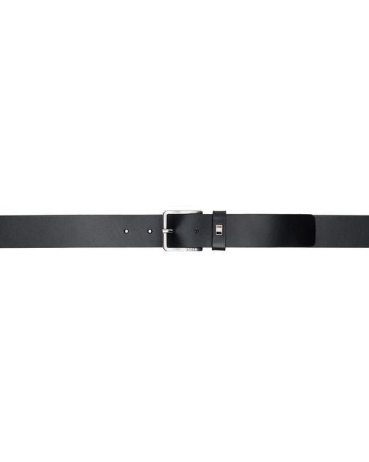 Boss Italian-Leather Signature-Stripe Hardware Belt