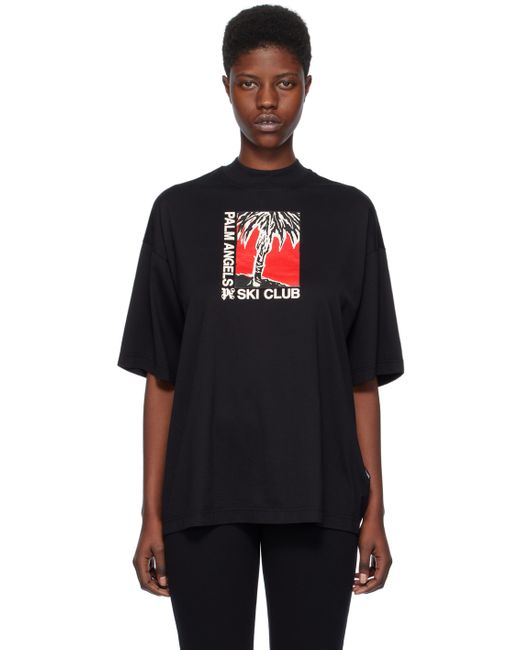 Palm Angels Black Ski Club T-Shirt