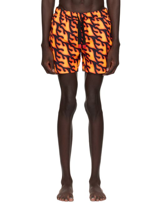 Hugo Boss Black Orange Printed Swim Shorts