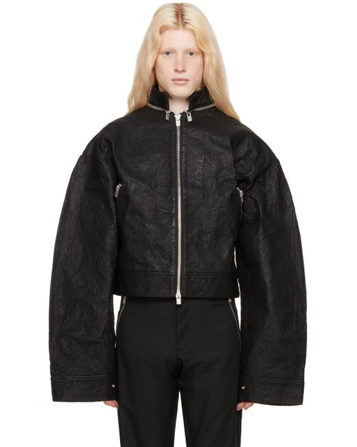 Heliot Emil Stiff Faux-Leather Jacket
