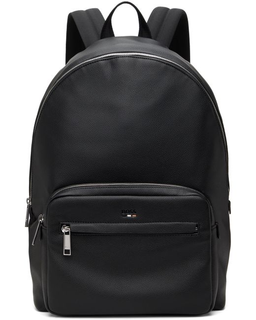 Boss Faux-Leather Signature Details Backpack