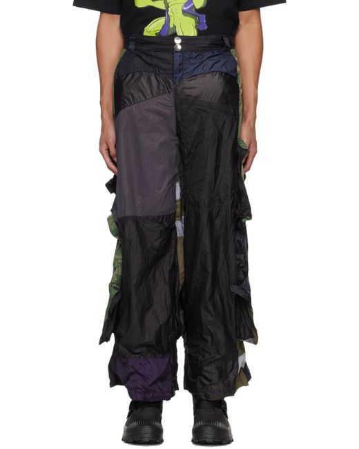 Yaku Black Purple Cargo Pants