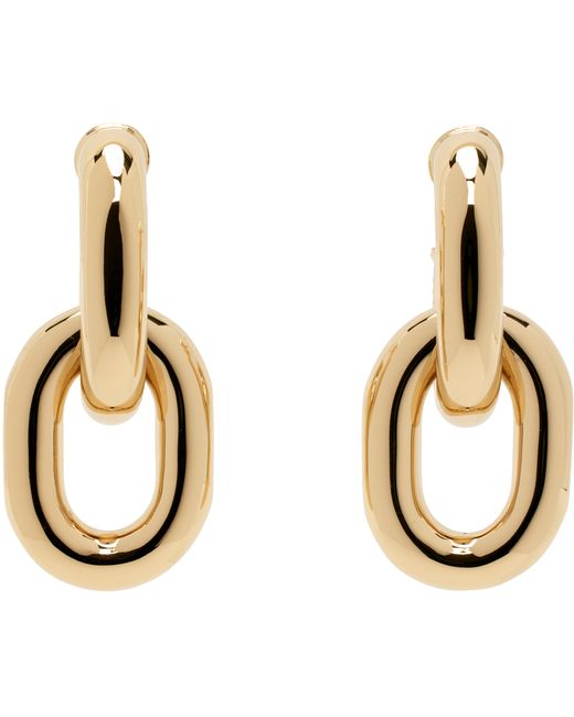 Rabanne Gold XL Link Double Hoop Earrings