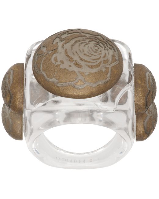 La Manso Transparent Gold Charm For Fall Ring