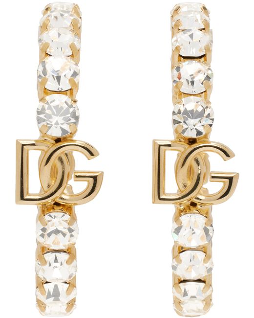 Dolce & Gabbana Gold Logo Earrings