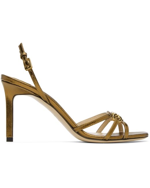 Tom Ford Copper Lizard Whitney Heeled Sandals
