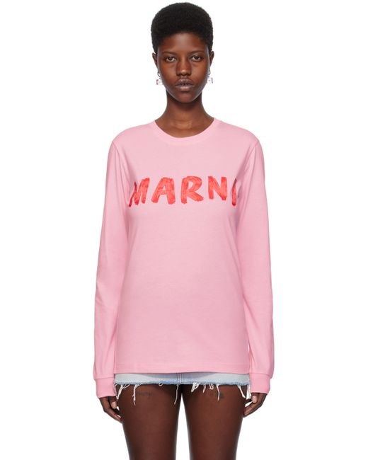 Marni Printed Long Sleeve T-Shirt