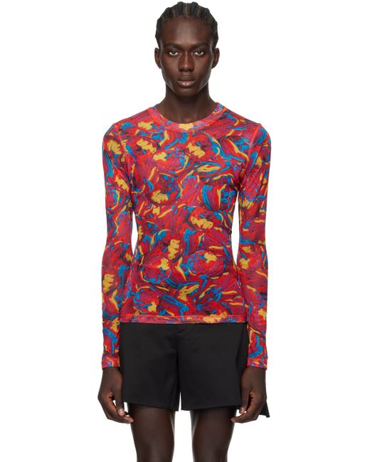 J.W.Anderson Red Printed Long Sleeve T-Shirt
