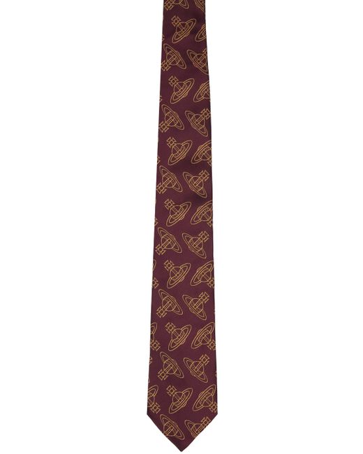 Vivienne Westwood Burgundy Orb Tie