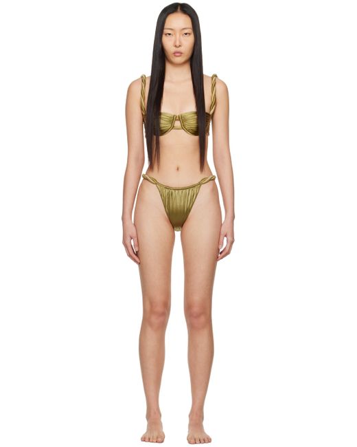 Isa Boulder Exclusive Green Chunky Rope Bikini
