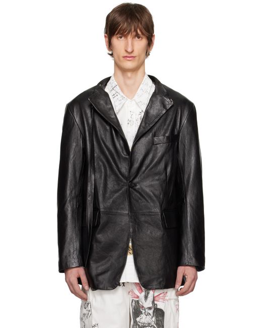 R13 Belt Collar Leather Jacket