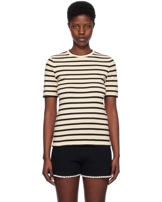 Jil Sander Off-White Black Stripe T-Shirt