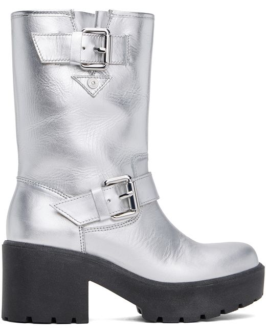 Moschino Jeans Pin-Buckle Boots