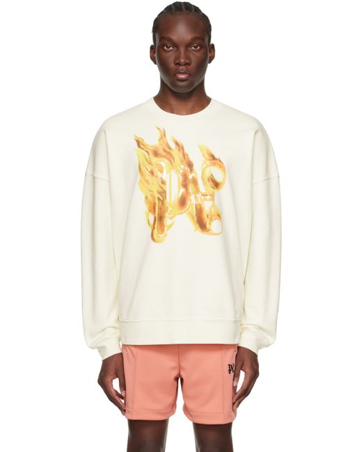 Palm Angels Off Burning Monogram Sweatshirt