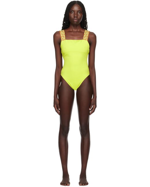 Versace Yellow Greca Border Swimsuit