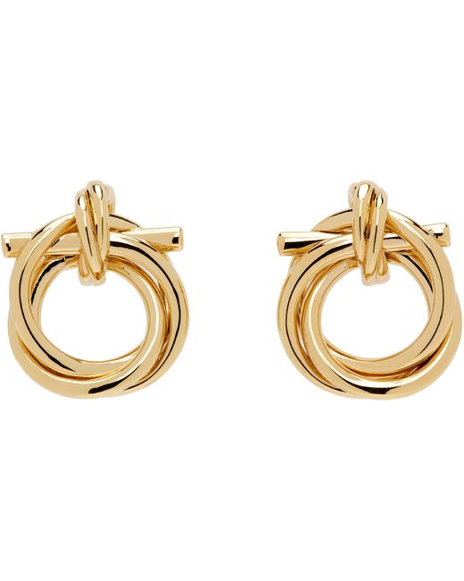 Ferragamo Gold Gancini Earrings