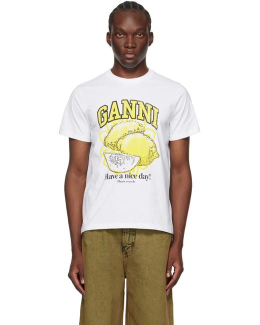 Ganni Relaxed Lemon T-Shirt