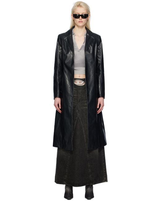 Diesel G-Filar Faux-Leather Trench Coat