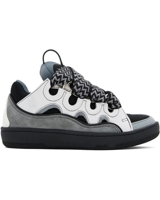 Lanvin Gray Black Curb Sneakers