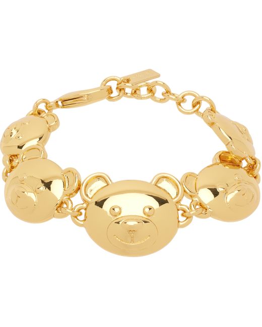 Moschino Gold Teddy Bear Bracelet