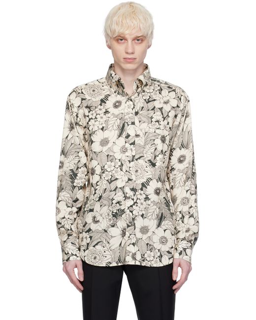 Tom Ford Off Linear Floral Shirt