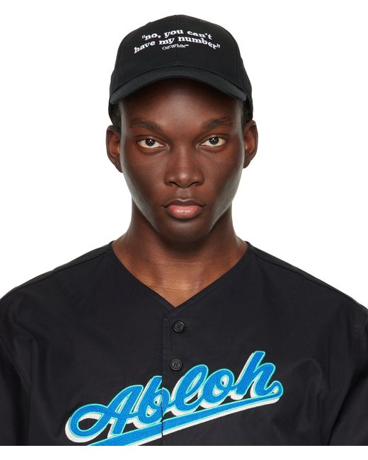Off-White Black Quotes Baseball Cap