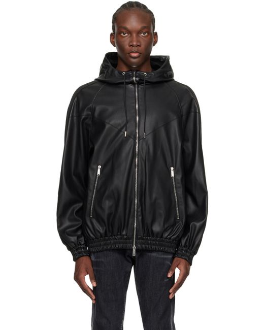 Dsquared2 Hybrid Swag Faux-Leather Track Jacket