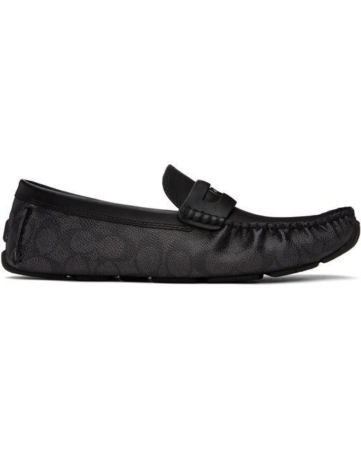 Coach Black Signature Coin Loafers