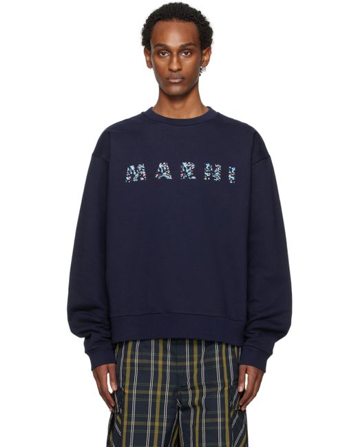 Marni Navy Oversized Sweatshirt