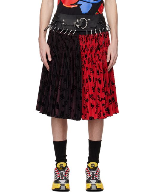 Chopova Lowena Red Laser Knee Midi Skirt