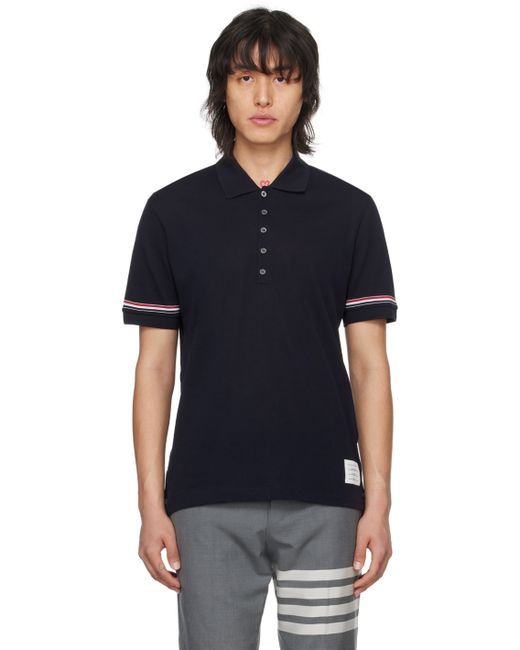 Thom Browne Navy Patch Polo