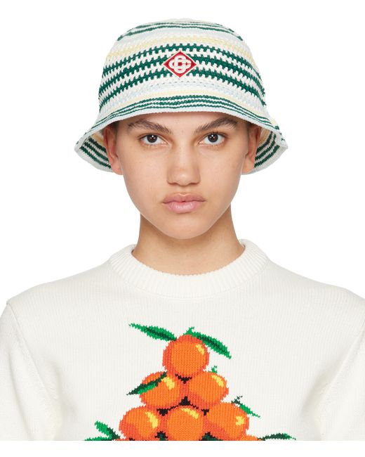 Casablanca Monogram Crochet Bucket Hat