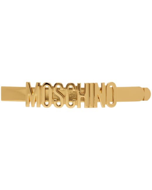 Moschino Gold Lettering Hair Clip