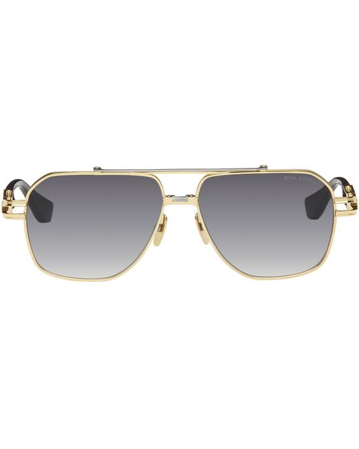 DITA Eyewear Gold Black Kudru Sunglasses