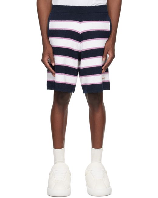 Marni Navy Striped Shorts