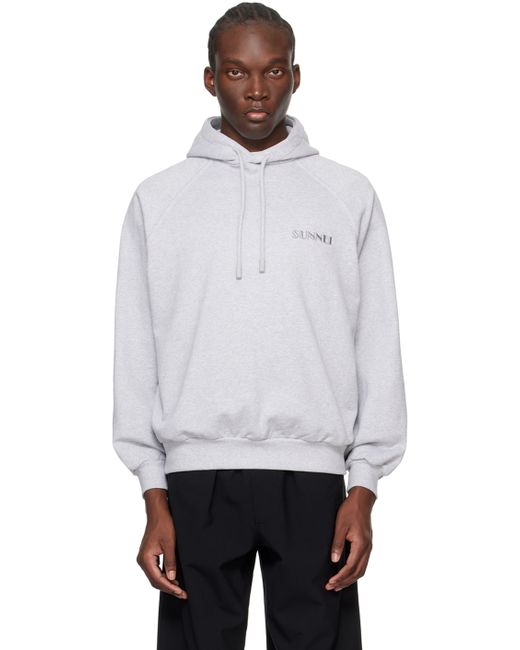 Sunnei Grey Embroidered Hoodie