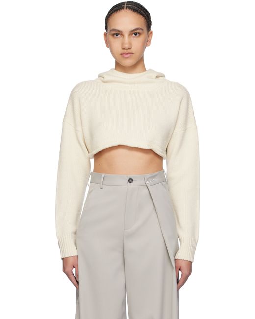 Mm6 Maison Margiela Off Cropped Hoodie