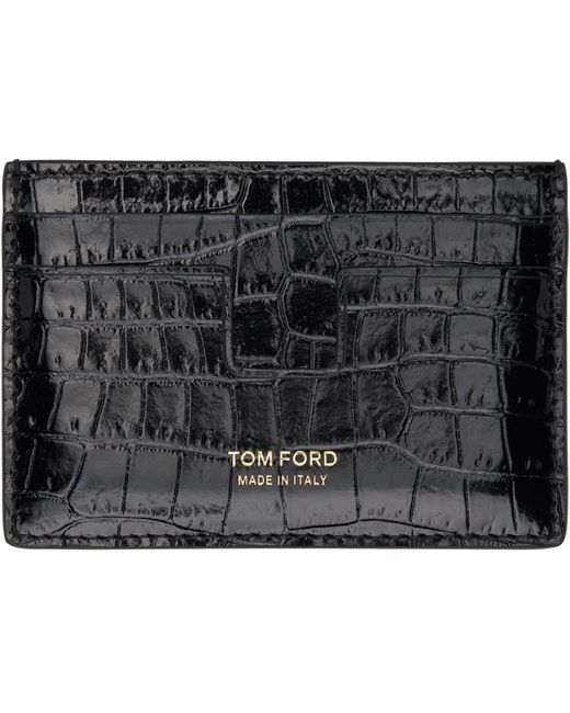 Tom Ford Printed Croc Card Holder