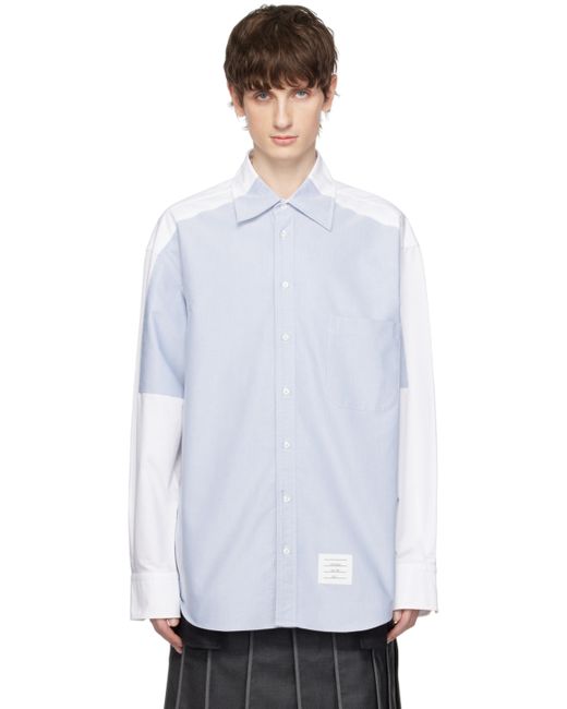 Thom Browne Blue Paneled Shirt