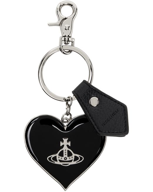 Vivienne Westwood Silver Mirror Heart Orb Keychain