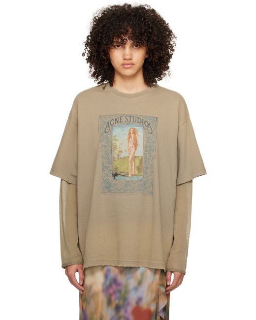 Acne Studios Taupe Layered Long Sleeve T-Shirt