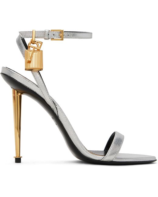 Tom Ford Padlock Pointy Naked Heeled Sandals