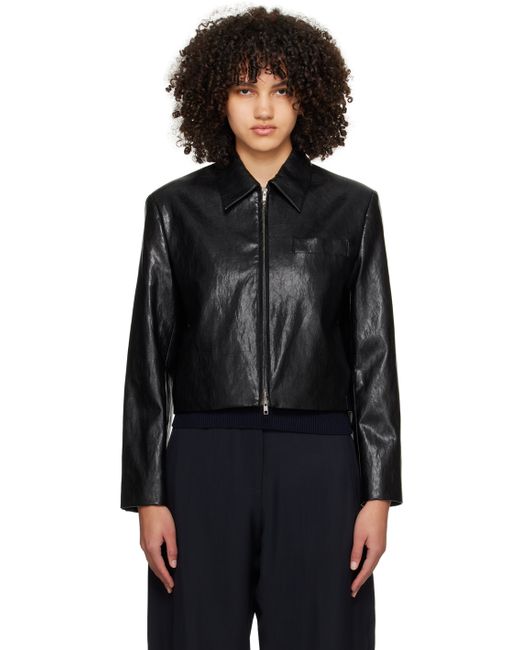 Dunst Collared Faux-Leather Jacket