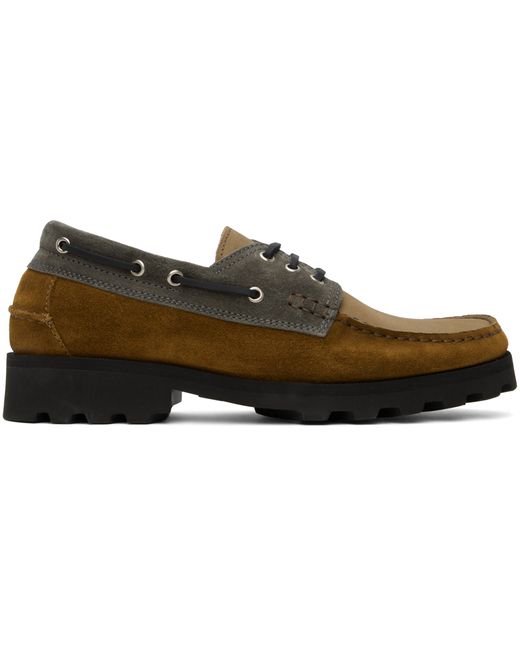 A.P.C. . Brown Gray Augustin Boat Shoes