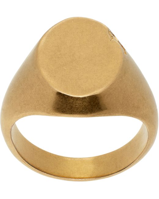 Mm6 Maison Margiela Gold Signet Ring