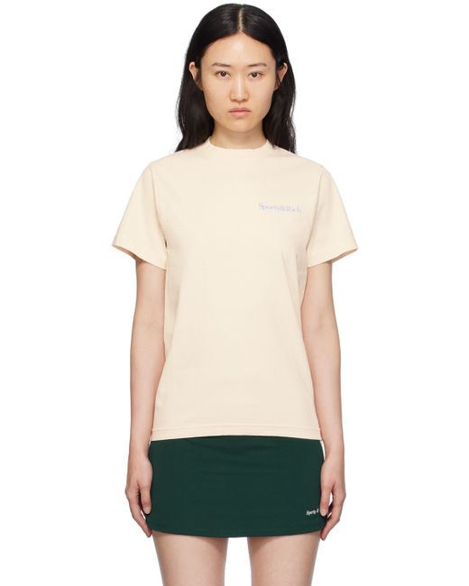 Sporty & Rich Off-White Drink More Water T-Shirt