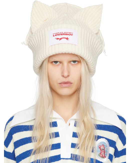 Charles Jeffrey Loverboy Exclusive Off Supersized Chunky Ears Beanie