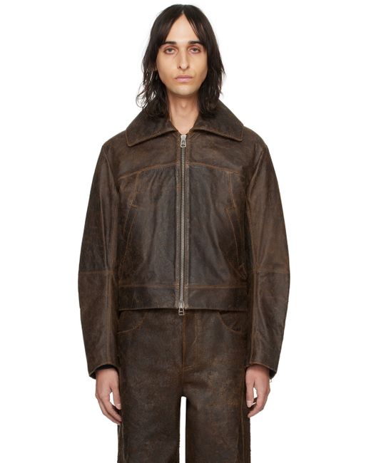 Eckhaus Latta Hide Leather Jacket