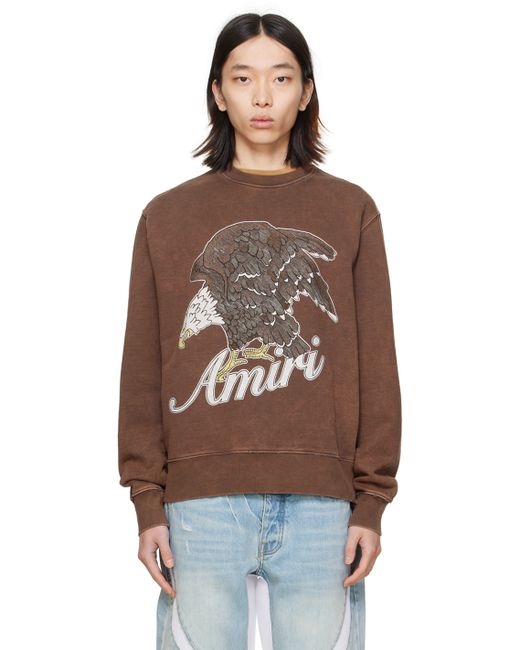 Amiri Brown Eagle Sweatshirt