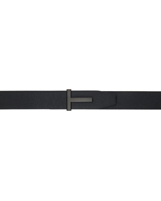 Tom Ford Grain Leather T Icon Belt